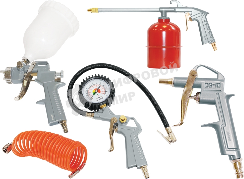 Пневматическое оборудование FUBAG Набор пневмоинструмента 5 предметов (к/р с верхним бачком) 120101