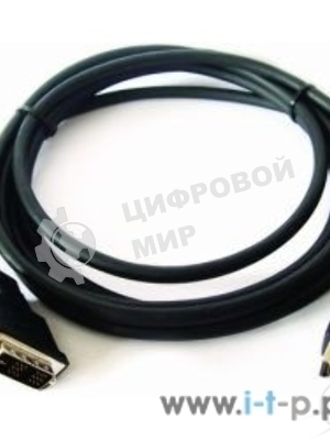Кабель HDMI-DVI Cablexpert CC-HDMI-DVI-10, 19M/19M, single link, медь, позол.разъемы, экран, 3.0м, черный, пакет