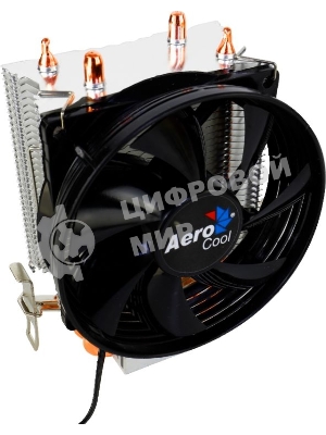 Кулер для процессора AeroCool/Formula Verkho 2 серебристый, 90 мм, алюминий/медь, 2000 об/мин, 25 дБ, 4 pin, 110 Вт, 125 мм