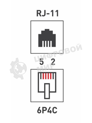 Рoзетка телефонная внешняя Rexant, 2 порта RJ-14(6P-4C), категория 3, (50 шт/уп)
