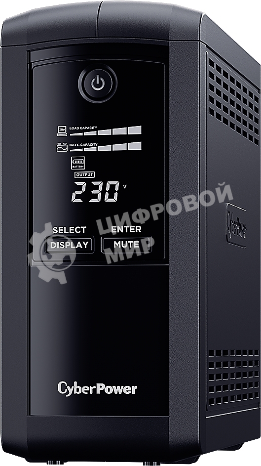 Источник бесперебойного питания UPS CyberPower VP1000ELCD Line-Interactive 1000VA/550W USB/RS-232/RJ11/45 (4 EURO)