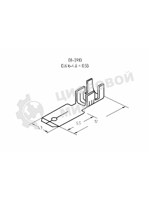 Клемма плоская Rexant штекер 4.8 мм 0,5-1.5 мм² (РП-п 1.5-(4.8))