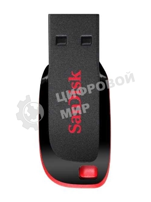 Флешка USB SanDisk Cruzer Blade (SDCZ50-128G-B35), 128Gb, USB 2.0, Type-A, R/W 16/4, черный