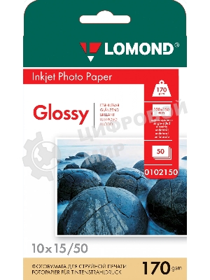Фотобумага Lomond односторонняя, глянцевая, A6/170гр./50 листов