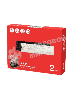 Накопитель SSD ADATA XPG MARS 980 BLADE, 2Tb, PCIe 5.0 x4, M.2 2280, NVMe, R/W 14000/13000