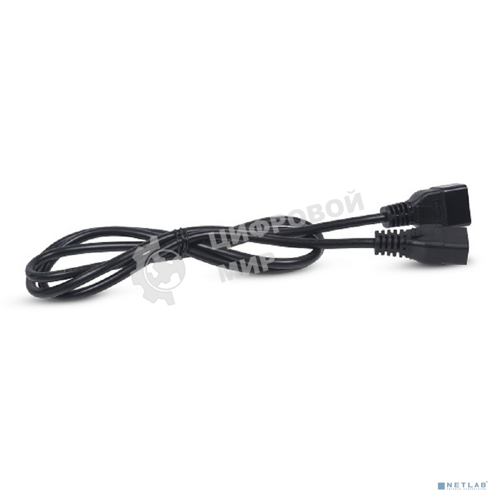 Шнур ввода/вывода Cabeus, IEC 60320 С19, вилка IEC 60320 С20, 3 м, 16А, из кабеля 3х1,5 мм², черный