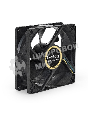 Вентилятор для корпуса ExeGate EX08025B4P-PWM черный, 80 мм, 2300 об/мин, 23 дБ, 4 pin