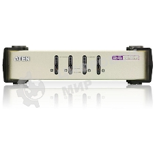 Переключатель ATEN CS84U(-AT) 4-портовый KVM-переключатель 1 user(HDB15(SVGA Female)+KBD(PS/2)+MOUSE(PS/2), KVM-порты: SPHD18(Female). В комплекте: кабели KVM (2L-5201P)-4шт. Не требует внешнего питания