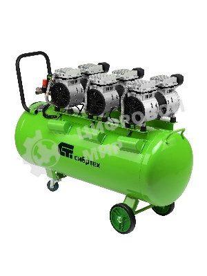 Компрессор безмаслянный малошумный Сибртех МБ 2250/100, 2250 Вт, 100л, 400 л/мин