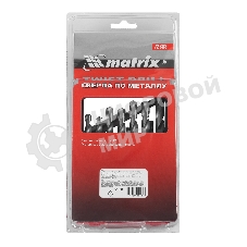Набор сверл Matrix по металлу 1-10 мм hss 19 шт метал. коробка цил. хвостовик