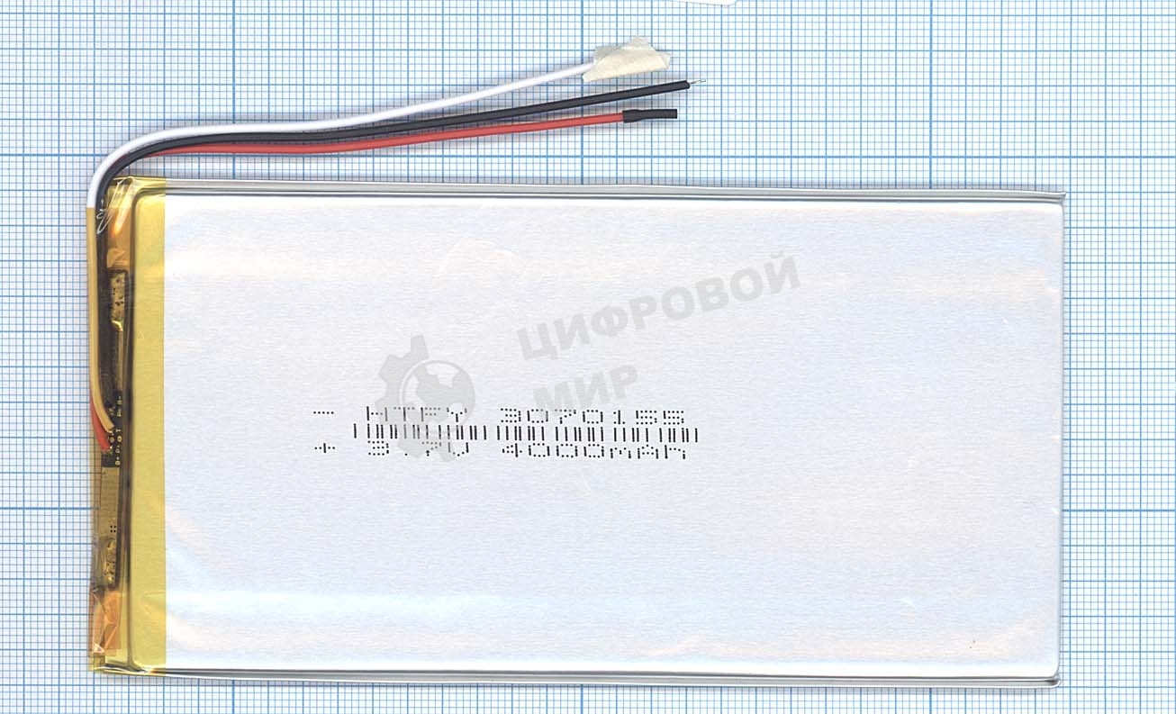 Аккумулятор Li-Pol (батарея) 3x70x155мм 3pin 3.7V/4000mAh