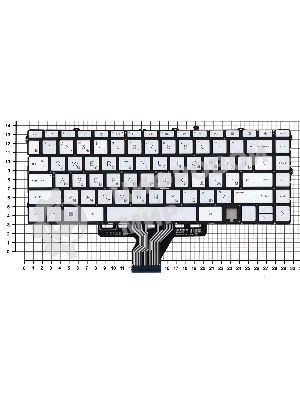 Клавиатура для ноутбука HP Envy 13-BA серебро