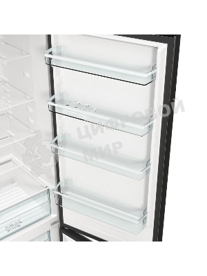 Холодильник Gorenje NRK6202EBXL4 черный матовый двухкамерный 235/96л морозилка снизу, No Frost