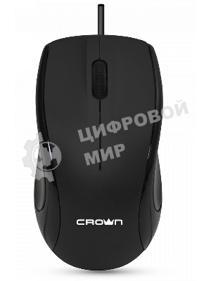 Мышь проводная Crown CMM-31 черный, 1000 dpi, USB, кнопки - 3