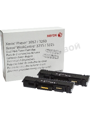 Картридж лазерный Xerox 106R02782 черный, 6000 стр. (упаковка 2шт х 3000 стр.), для Phaser 3052/3260/WC 3215/25 (channels)