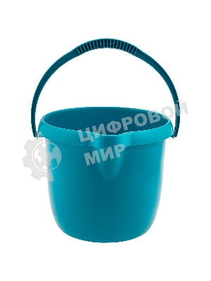 Ведро Palisad Home пластмассовое круглое 12 л, бирюзовое