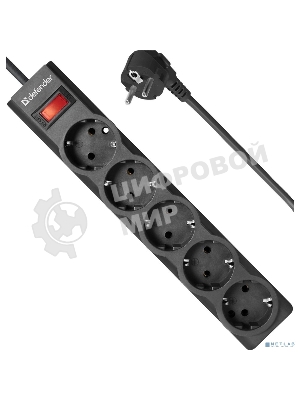 Сетевой фильтр Defender 1.8M ES LARGO 5OUTL.