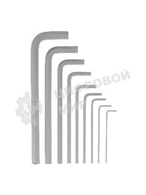 Набор ключей имбусовых Сибртех HEX, 2-12 мм, CrV, 9 шт., удлиненные