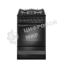 Плита комбинированная Gefest ПГЭ 5502-02 0044 черный, конфорок 4 газовых, духовка 55 л, 50 см x 85 см x 58.5 см