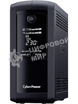 Источник бесперебойного питания UPS CyberPower VP700EILCD Line-Interactive 700VA/390W USB/RS-232/RJ11/45 (6 IEC С13)