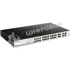 Коммутатор D-Link DGS-1210-28MP DGS-1210-28MP/F 24G 24PoE+ 370W настраиваемый