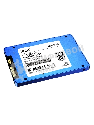 Накопитель SSD Netac N600S, 512Gb, SATA III, 2.5