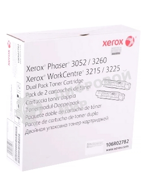 Картридж лазерный Xerox 106R02782 черный, 6000 стр. (упаковка 2шт х 3000 стр.), для Phaser 3052/3260/WC 3215/25 (channels)