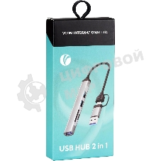 USB-концентратор TypeC+adapter-->USB3.0+2USB2,0+SD+TF, VCOM