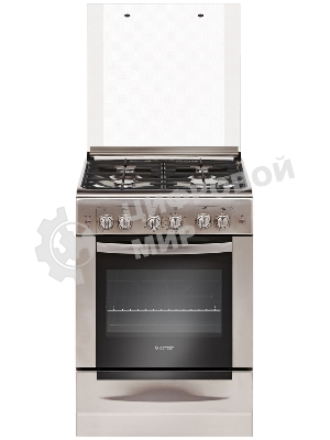 Плита газовая Gefest ПГ 6100-02 0004 серебристый, конфорок 4 шт, духовка 52 л, 60 см x 85 см x 60 см