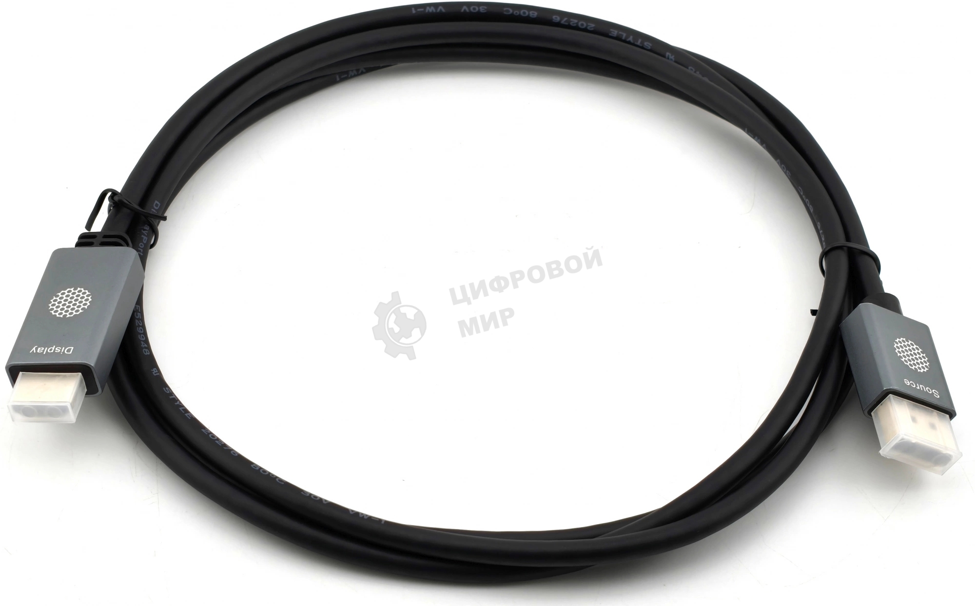 Кабель аудио-видео Cactus CS-DP-HDMI-1.2-2 DisplayPort (m)/HDMI (m) 2м. позолоч.конт. черный