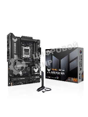 Материнская плата ASUS TUF GAMING B850-PLUS WIFI, Socket AM5, AMD B850, 4xDDR5, 4xSATA, 3xM.2, 1xPCIe 5.0 x16, 1xPCIe 4.0 x16, 2xPCIe 4.0 x1, 1xHDMI, 1xDP, 1x 2.5Gb LAN, Wi-Fi 7, 3xUSB-A 10Gbps, 4xUSB-A 5Gbps, 1xUSB-C 20Gbps, 2xUSB-A 2.0, 5x3.5 мм, 7.1, ATX