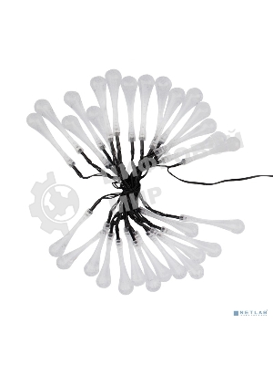 Каскад Lamper Сталактит LED 5 м с аккумулятором и выносной солнечной панелью 1 м, IP65, 2 режима работы: мигание и постоянное теплое белое свечение