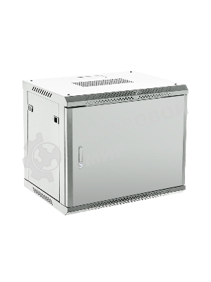 Шкаф коммутационный Rexant настенный 9U 450x600 мм пер. дв. металл серый