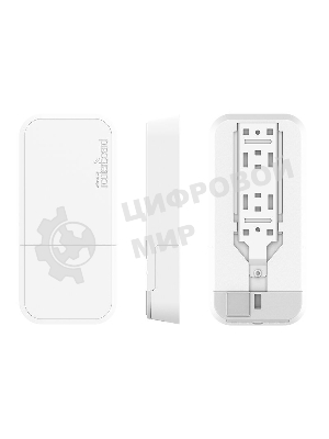 Точка доступа wAP 60G Mikrotik RbwAPG-60ad with Phase array 60 degree 60GHz antenna, 802.11ad wireless, 716MHz CPU, 256MB RAM, 1x Gigabit LAN, POE, PSU, outdoor enclosure, RouterOS L3 (CPE)