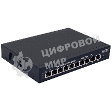 Коммутатор PoE Osnovo SW-21000(120W), 8 x FE с поддержкой PoE (IEEE 802.3af/at), 2 x FE, до 30W на порт, суммарно до 120W