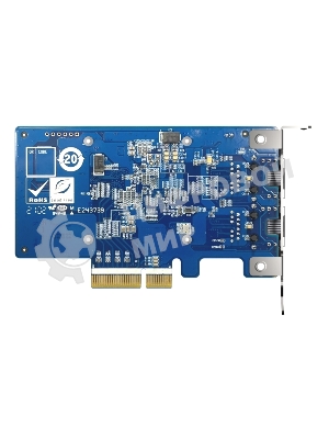 Сетевая карта QNAP QXG-10G2T-X710 LAN Expansion Card, PCIe Gen 3, Two 10GbE (10G/5G/2.5G/1G/100M)) Ports with SR-IOV and iSCSI, Block-based, Supports Multiple Virtual Disk Modes