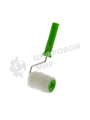 Валик Сибртех Искусственный мех с ручкой, 100 мм, ворс 15 мм, D 48 мм, D руч. 6 мм, полиэстер