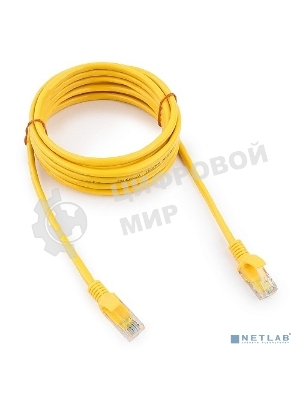 Патч-корд медный UTP Cablexpert PP10-3M/Y cat.5e, 3м, литой, многожильный, желтый