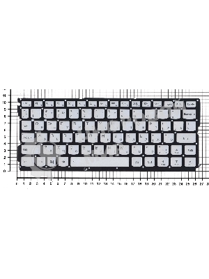 Клавиатура для ноутбука Lenovo Yoga 900S-12ISK, серебристая без рамки с подсветкой