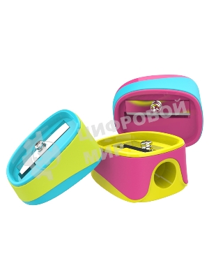 Точилка для карандашей ручная Deli ER00903 U-touch, 1 отверстие, пластик/резина ассорти, туба