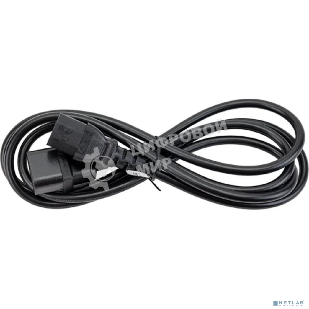 Кабель питания Cabeus PC-189-VDE-1.0-1.8M монитор-компьютер IEC 320 C13 - IEC 320 C14 (3x1.0), 1.8 м