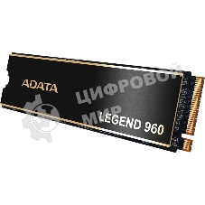 Накопитель SSD ADATA LEGEND 960, 2Tb, PCIe 4.0 x4, M.2 2280, NVMe, R/W 7400/6800, с радиатором