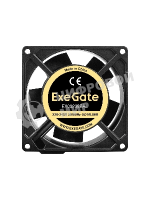 Вентилятор для корпуса ExeGate EX09238BAL черный, 92 мм, 2800 об/мин, 40 дБ