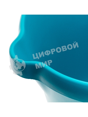 Ведро Palisad Home пластмассовое круглое 12 л, бирюзовое