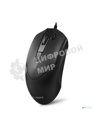 Мышь проводная SVEN RX-100 черный, 4000 dpi, USB, кнопки - 6