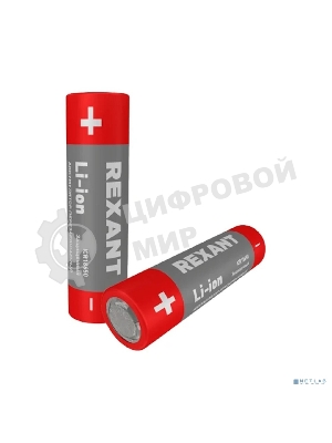 Аккумулятор Rexant Li-ion (литий-ион) 18650, 3,7В, 2400мА·ч, с платой защиты, 2 шт, пластиковая упаковка