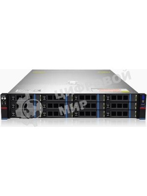 Серверная платформа Gooxi SR201-D12R-NV-G2 2U 12 bay server with NVME bp,based on AMD 9004 2 riser cards of PCIe5.0(X32 to x16x16) 2x rear SAS/SATA 2x rear NVME 1300W 1+1 PSU EU power cables rail kit
