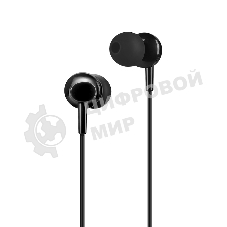 Проводные наушники Hoco M14 черный, внутриканальные, 3.5 мм, микрофон на проводе