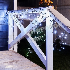 Гирлянда Neon-night Айсикл (бахрома) светодиодный, 2,4 х 0,6 м, черный провод, 230 В, диоды белые, 88 LED