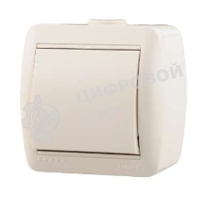 Выключатель 1-кл. ОП Ната 10А IP20 белый LEZARD 710-0200-100